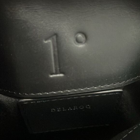 DELAROQ TROISIEME SMALL CROSSBODY NWOT‎  POUCH IN PITCH BLACK - Picture 7 of 10